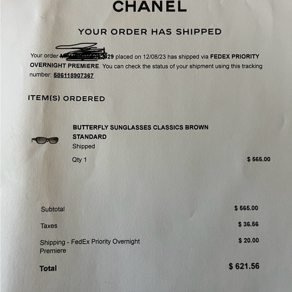 Authenticic Chanel Butterfly Sunglasses - Picture 14 of 14